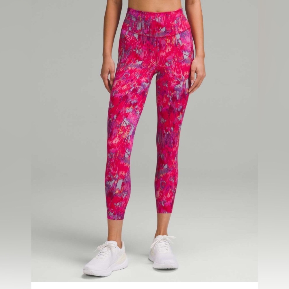 Lululemon Fast And Free High Rise Tight 25” Pockets Updated Sz 2